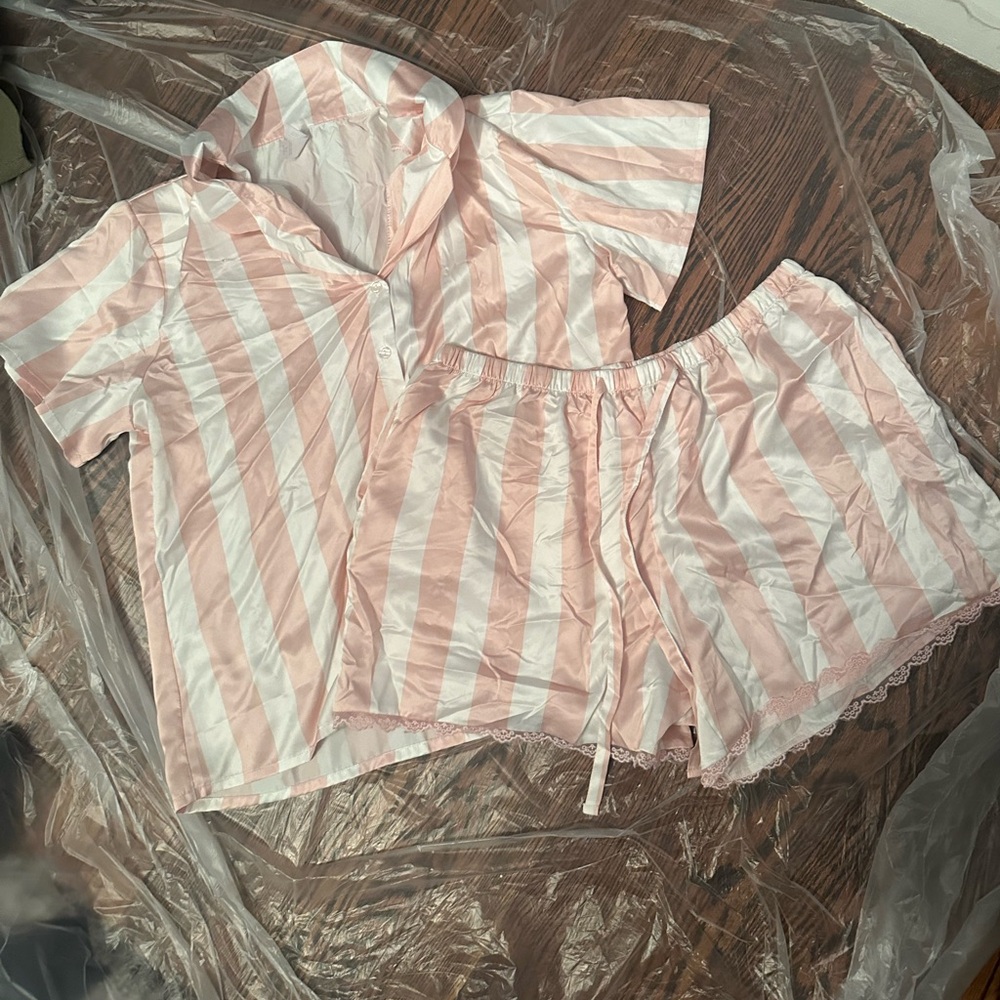 Cozy Pink and White Pajama Set for Relaxing Evenings